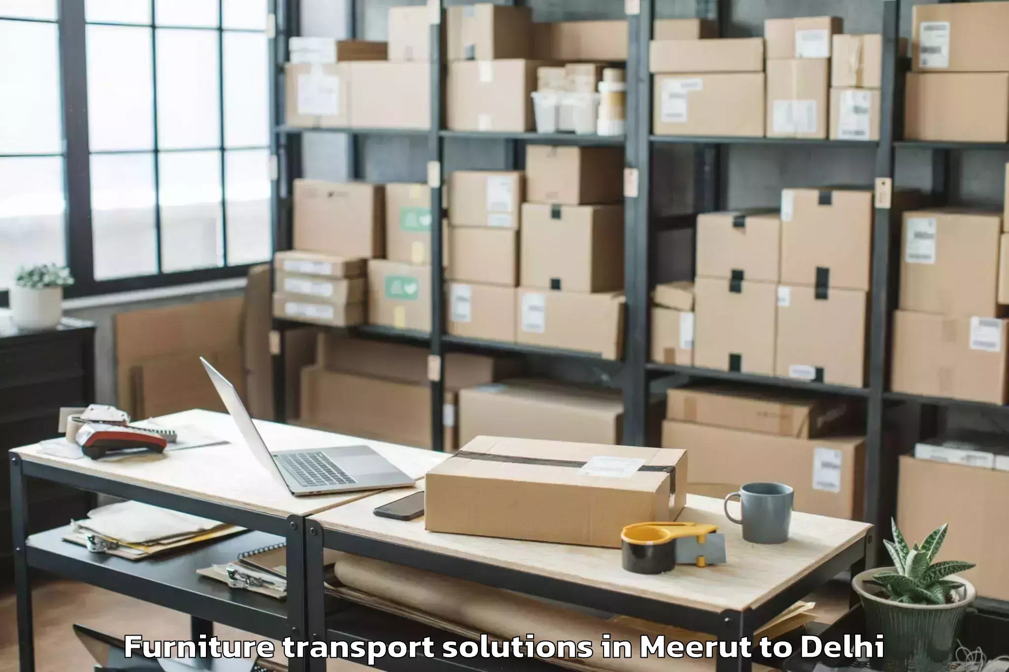 Book Meerut to Nit Delhi Furniture Transport Solutions Online